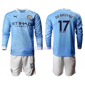 Maillot de Foot Manchester City Kevin De Bruyne 17 Domicile 2020-21 Manches Longues - Enfant